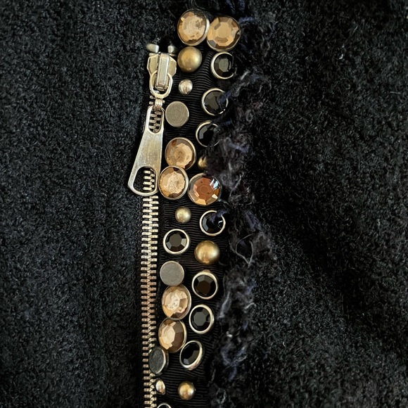 Unbranded bejeweled wool mix jacket coat oversized Size L - Picture 3 of 7